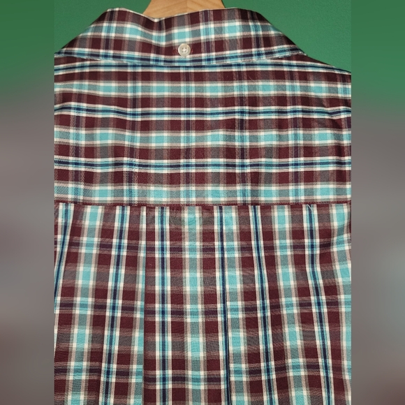 Duluth Trading Men’s 3XL Magnet Front Wrinklefighter Blue Plaid Button Down Top - Picture 8 of 9